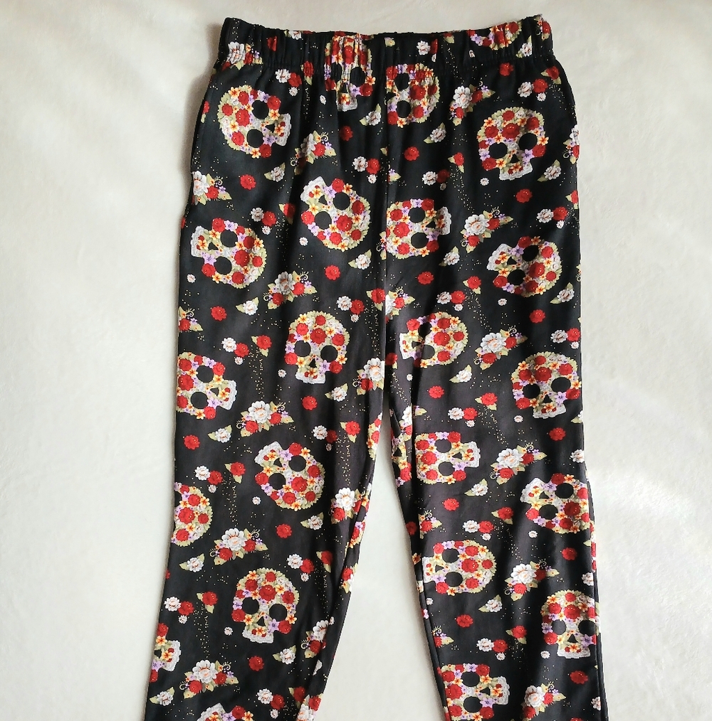 Shosho Flower Skull Sweatpants Jr Size XL